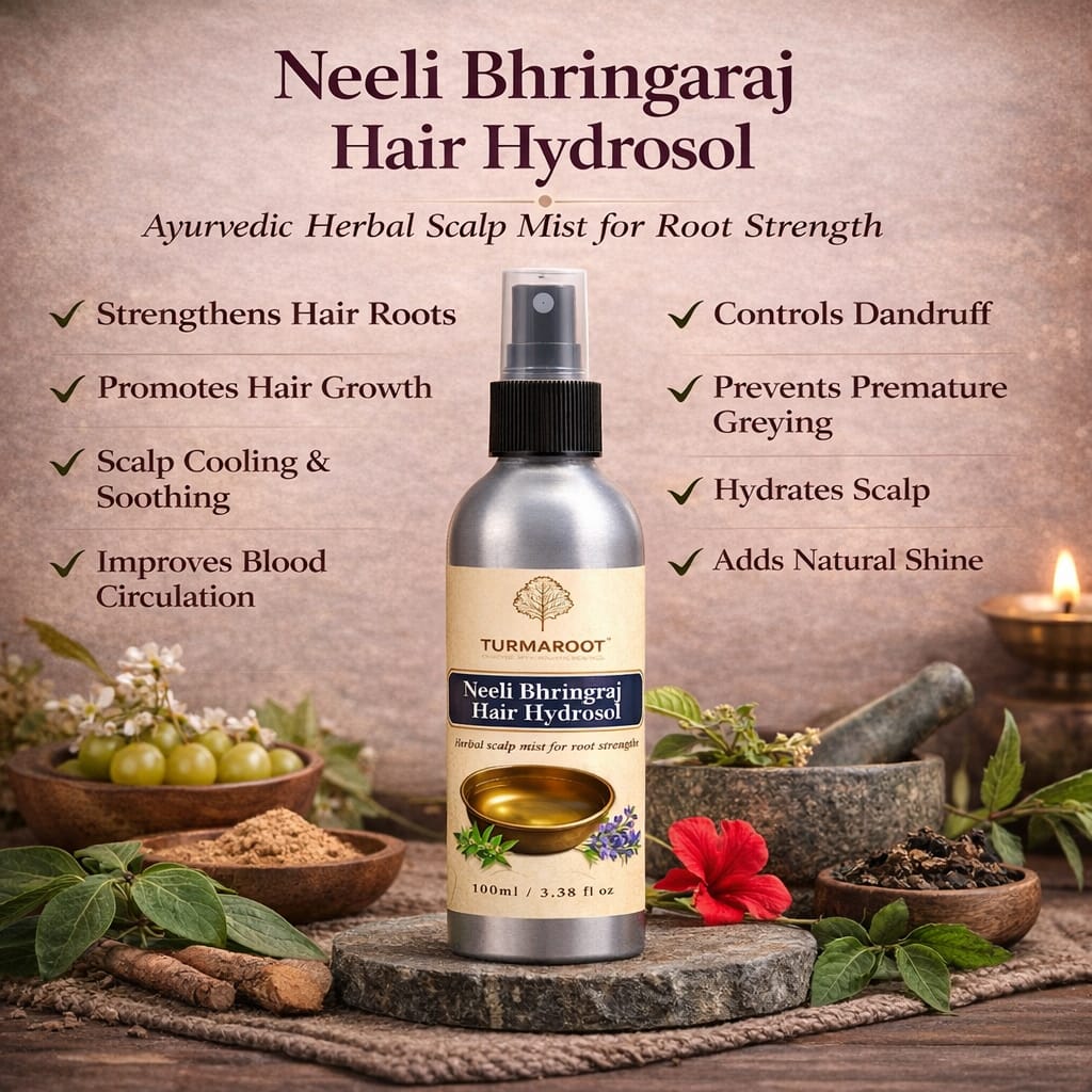 Neeli Bhringaradi Hair Hydrosol Spray - Premium Ayurvedic Botanical Scalp Mist