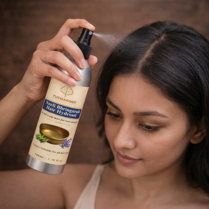 Neeli Bhringaradi Hair Hydrosol Spray - Premium Ayurvedic Botanical Scalp Mist